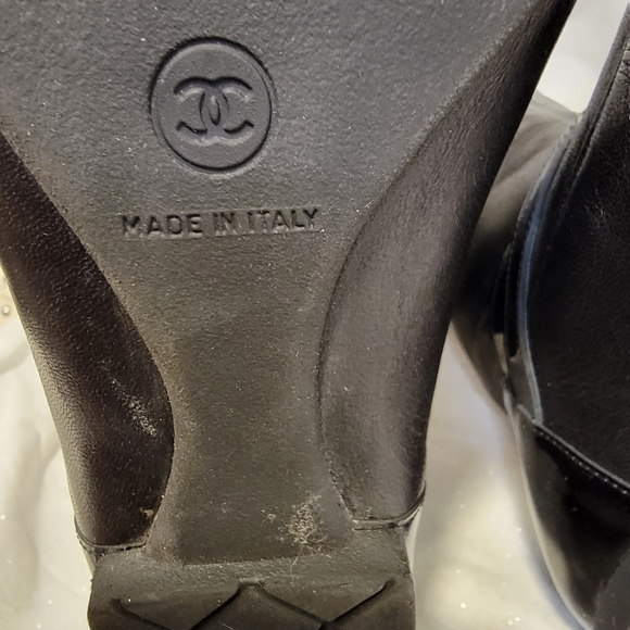 CHANEL Black Lambskin Riding Style Boots 36 - Picture 8 of 10